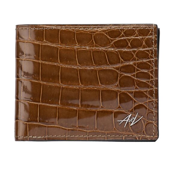 All-Season Wallet – Real Alligator Leather - Irish Coffee - Picture 3 of 5